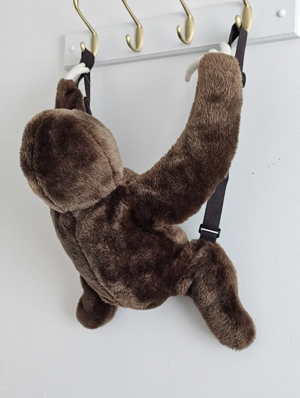 Adventure Planet Plush Sloth Backpack Brown Hanging Monkey Style Stuffed Animal